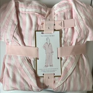 VS pink striped pajamas